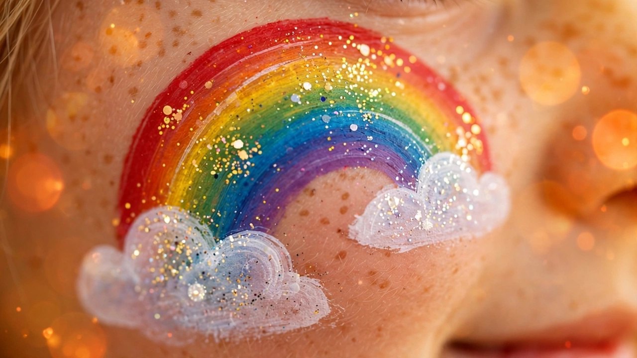 Wilde Kerle: Kinderschminken mit Glitzer